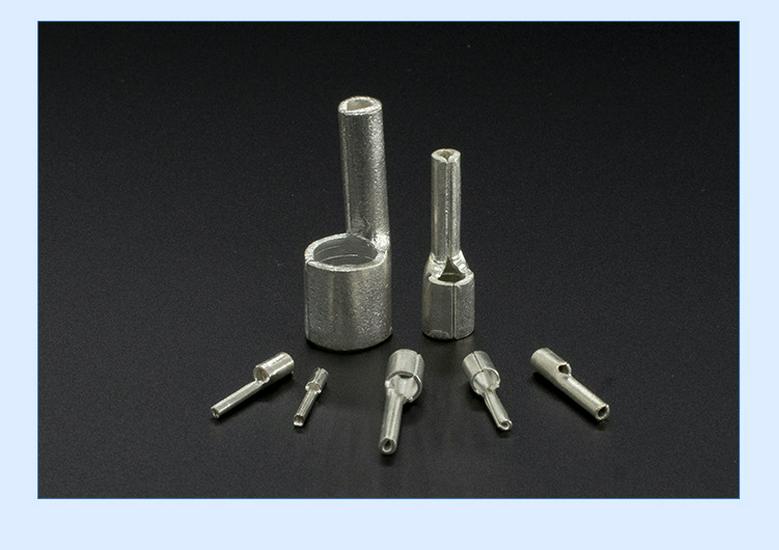 CJH Silver Plated Red Copper/Brass Square Cold Crimp Terminal Pin