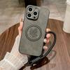 Чехол для мобильного телефона iPhone 16E с ремешком, магнитный, с кленовым листом, Apple 15promax, противоударный