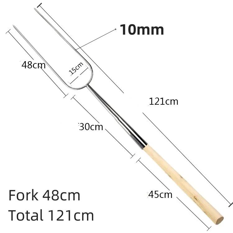 Big meat fork Extendable Roasting Sticks Stainless Steel BBQ Smores Skewers duck BBQ meat fork long large big roast chicken fork