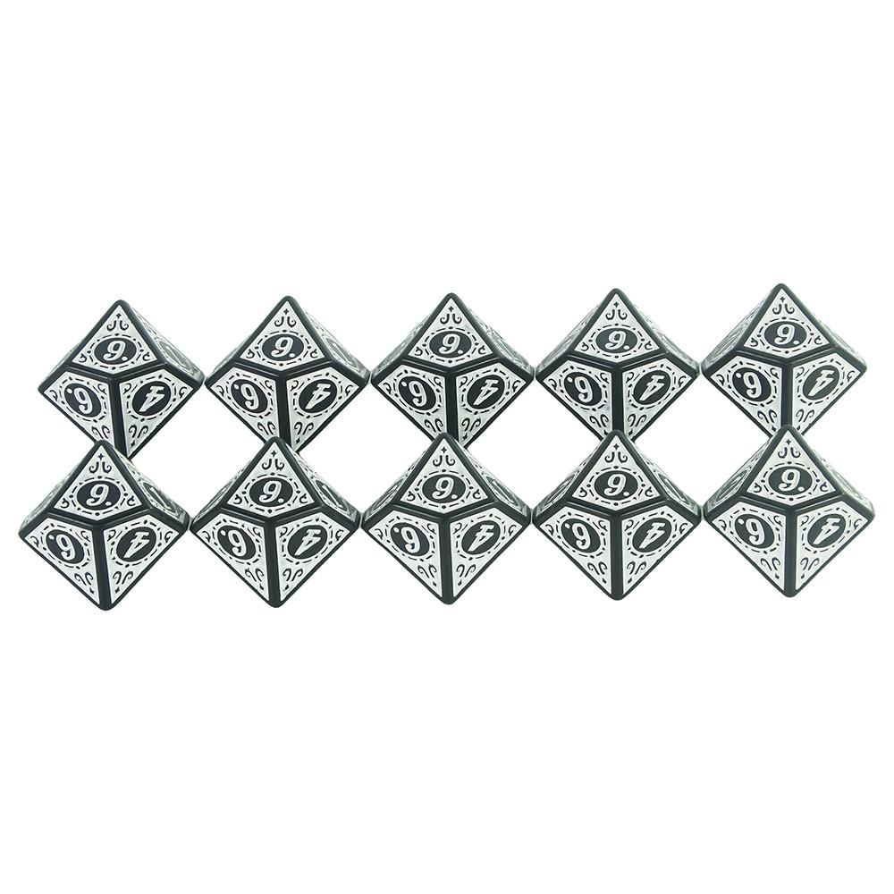 10шт Многогранник D10(0-9) Кубики для РПГ D10 Игры в кости Семейные развлечения и досуг Настольные игры