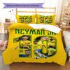 Neymar Pattern Bedding,Quilt Set Quilt Cover Pillowcase Home Birthday Gift(1 * duvet cover + 2 * pillowcase, without core)