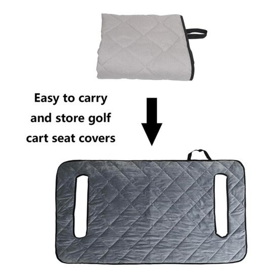Чехол для сиденья гольф-кара с мягкой бархатной поверхностью, полотенце для сиденья гольф-кара с нескользящей основой для большинства аксессуаров для гольф-каров