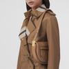 Burberry Olympia Adjustable Shoulder Strap Dyed Lambskin Ellen Olympia Half-Moon Handbag Women handbag Brown 8050598