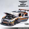 1/24 Scale Bentley Continental GT3 Racing Version Simulation Alloy Car Model Toy Miniature Replica Gifts