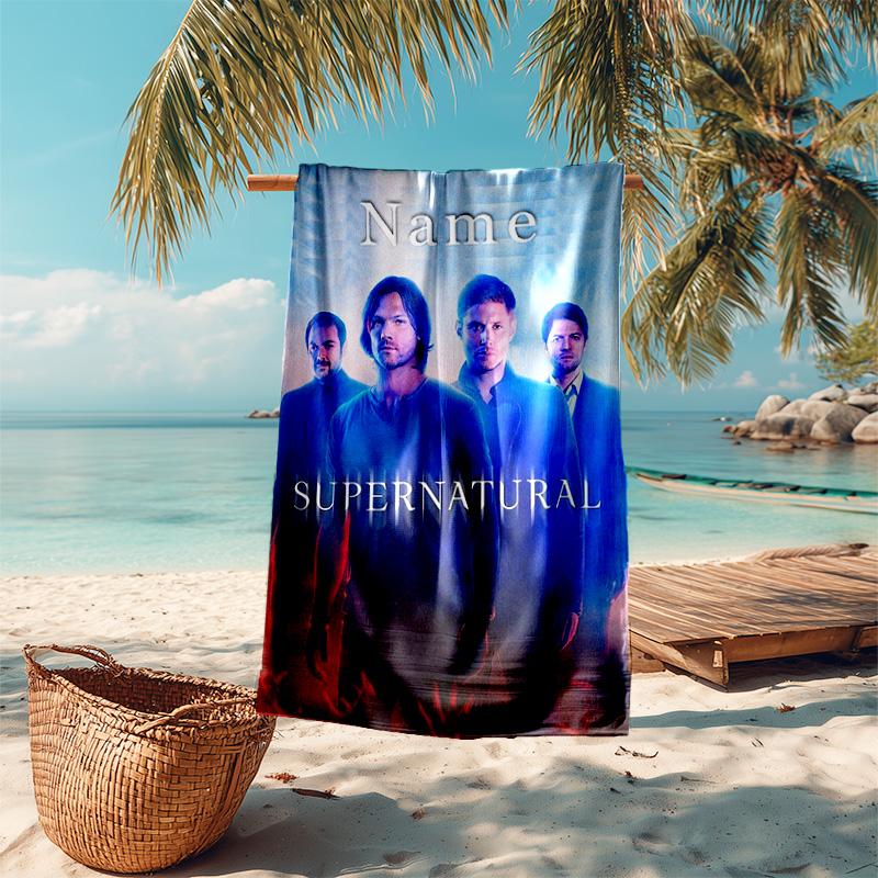 Personalized customized proof beach towel with Supernatural pattern - soft, absorbent,quick-drying,perfect swimming,camping&bathing