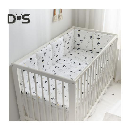 6 шт. противоударный дышащий мягкий чехол для детской кроватки, бампер для детской кроватки, регулируемая моющаяся мягкая подкладка для боковин