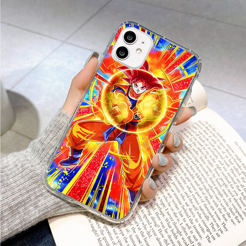 Чехол для Samsung A04 A14 A23 A34 A54 M23 M33 M52 M53 Realme 10 9 C30S C35 C55 VIVO Y02S Y21 Y51 X80 Pro Прозрачный чехол WI46 Dragon Ball Goku