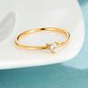 Не тускнеющая любовь Циркониевый бриллиант Простое кольцо Кольцо Свет Роскошная ниша Титановая сталь Тонкое кольцо Японское и корейское Ins Кольцо на мизинец Женщины