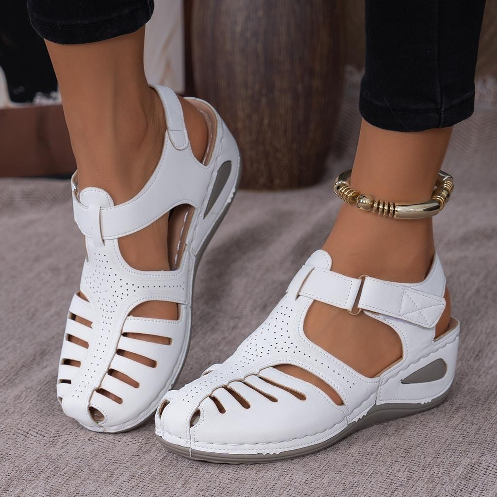 New Women's Peep-Toe Ankle Strap Sandals Summer Block Heel Fashion Shoes