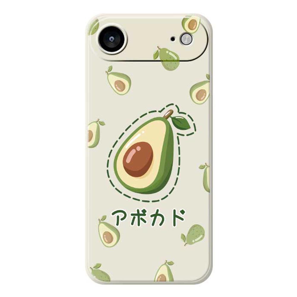For iPhone 17 Air Case Avocados Pattern Printing Straight Edge TPU Phone Back Cover