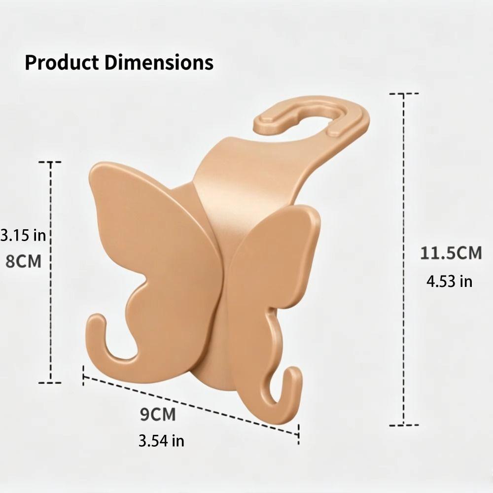Butterfly Shape Headrest Hanger Hidden Hook Car Seat Back Organizer Car Seat Hook Backseat