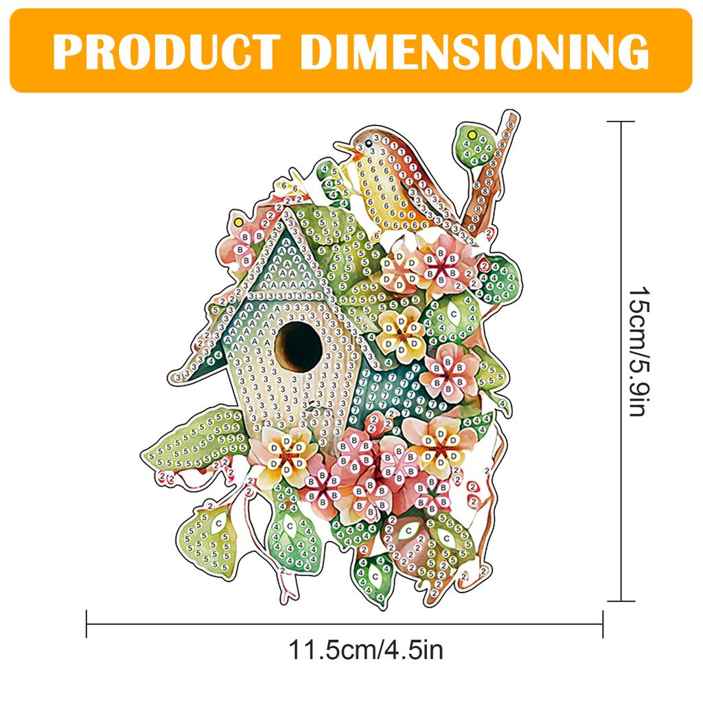 2 шт. 2D Плоские DIY Стразы Алмазное Искусство Подвески на Окно Набор для Алмазной Живописи Специальной Формы Искусство для Подвешивания на Окно для Домашнего Декора
