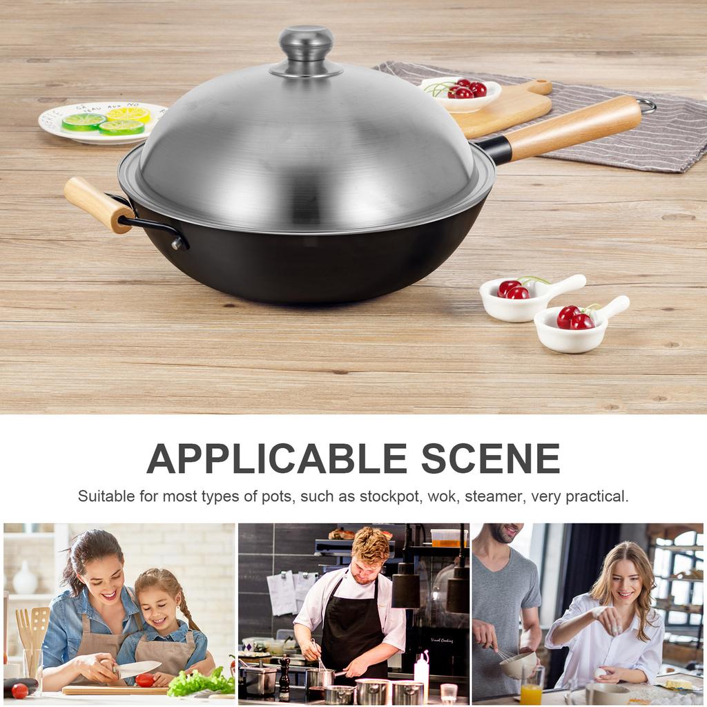 Крышка для кастрюли из нержавеющей стали Полезная крышка для кастрюль и сковородок Металлическая переносная плита для жарки