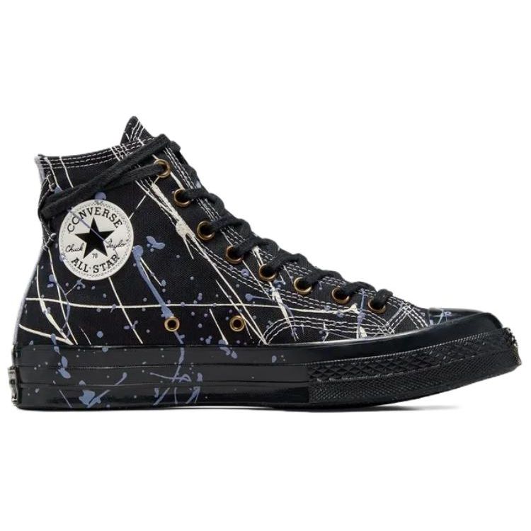Converse Chuck 70 High Paint Splatter — черные кроссовки унисекс Egret Thunder-Daze-Blue A06541C