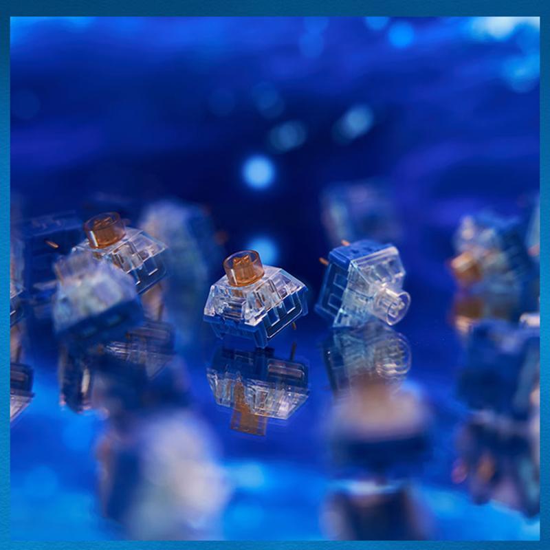 Kailh Deep Sea Pro Islet Бесшумный Линейный Переключатель Whale Тактильный 3-контактный Механическая Клавиатура Бесшумные Переключатели RGB Заводская Смазка Пылезащищенный