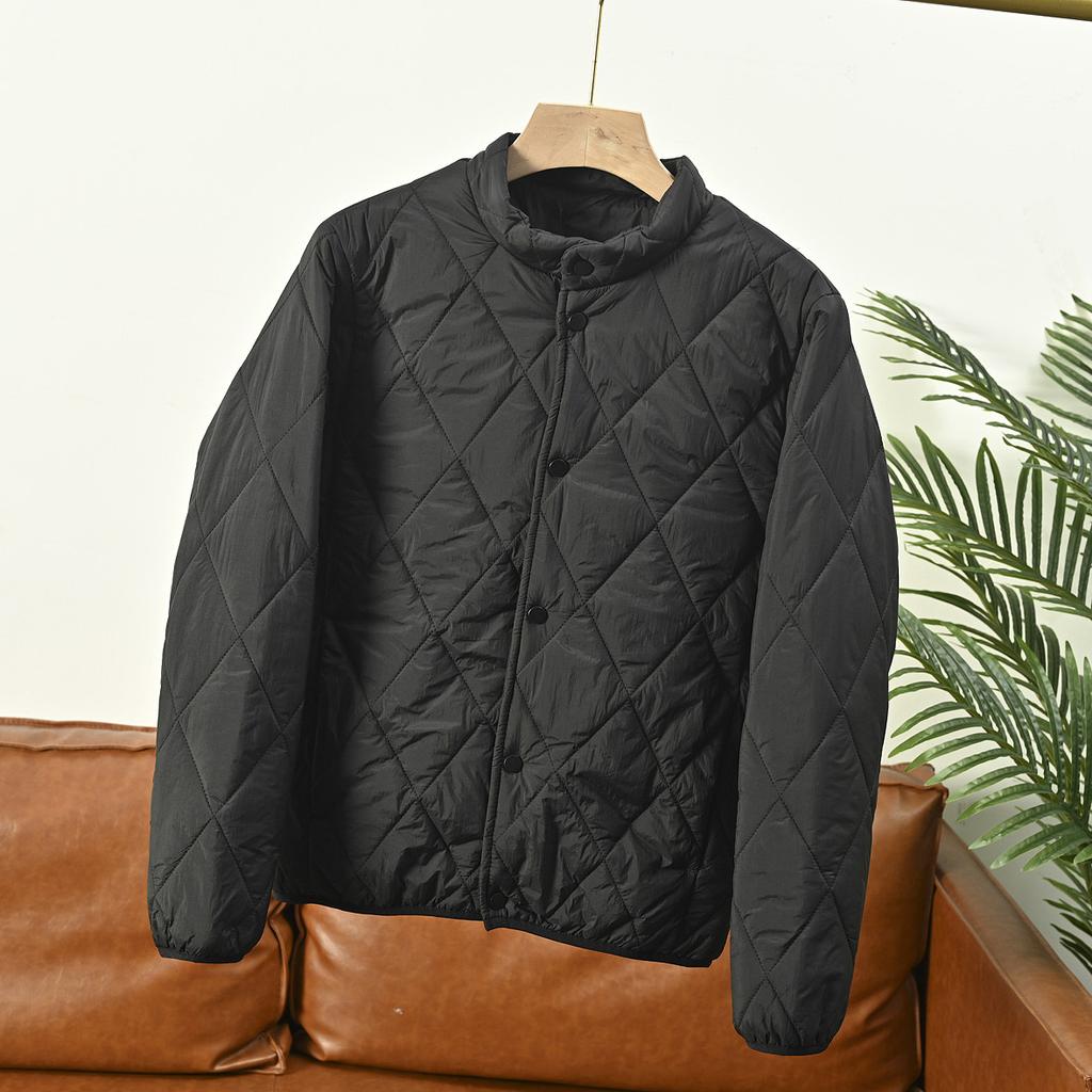 Warm Lightweight Waterproof Women's Quilted Jacket Stand Up Collar Diamond Cotton Coat Casual Loose Large Size Outerwear