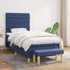 3137363 vidaXL Divan Bed with Mattress Blue 90x190 Cm Fabric