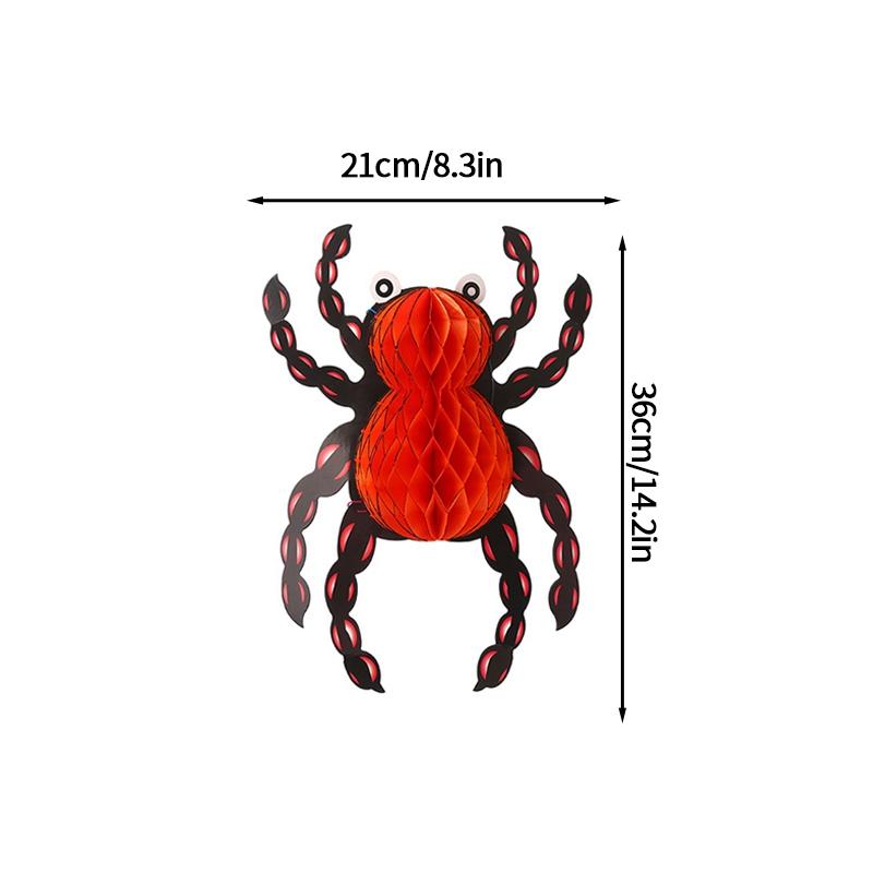 Halloween Decoration 3D Honeycomb Ball Pendant Party Background Wall Hanging Accessorie Halloween Pumpkin Spider Ghost Ornament