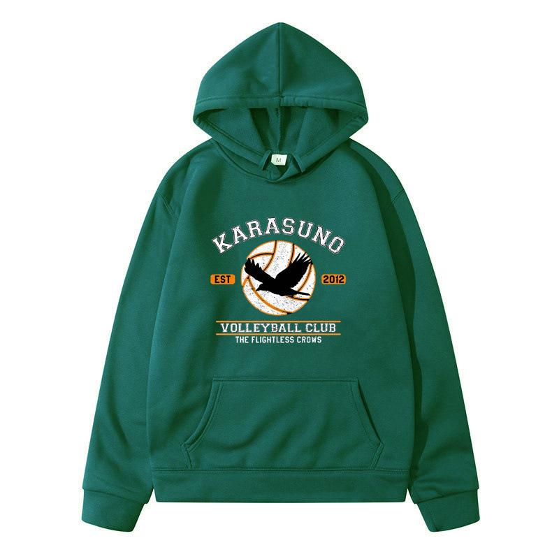 Осень Зима Haikyuu Косплей Мужские Толстовки Мальчики Харадзюку Девочки Пуловер Нарядный Повседневный Свободный Удобный Свитшот