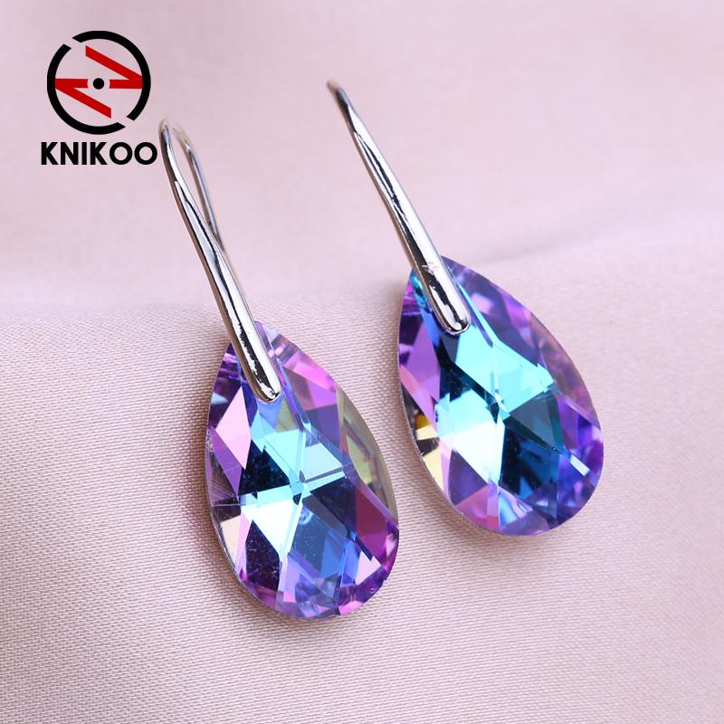 KNIKOO Геометрические длинные серьги для женщин, модные серьги, ювелирные изделия для свадебной вечеринки, подарки, серьги-капли