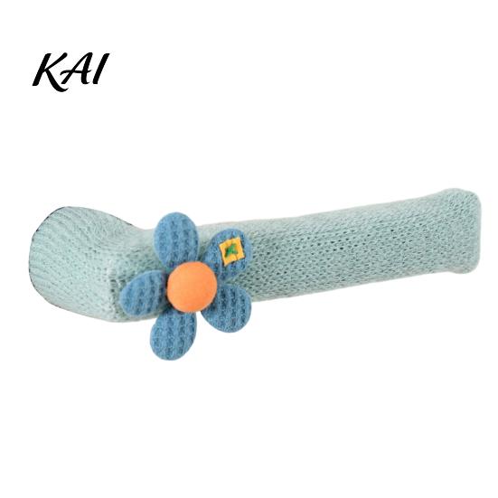 Cozy Home Decor Accessories Knitted Doorknob Covers, Thick Anti?Slip Furniture Feet Protector Sleeves, Door Handle Cute Flower Design Grips Cushion