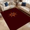 Evil Eye Heart Area Rug Washable Non-Slip Floormat Carpet for Anniversary Bedroom Living Room Romantic Decor Retro Red