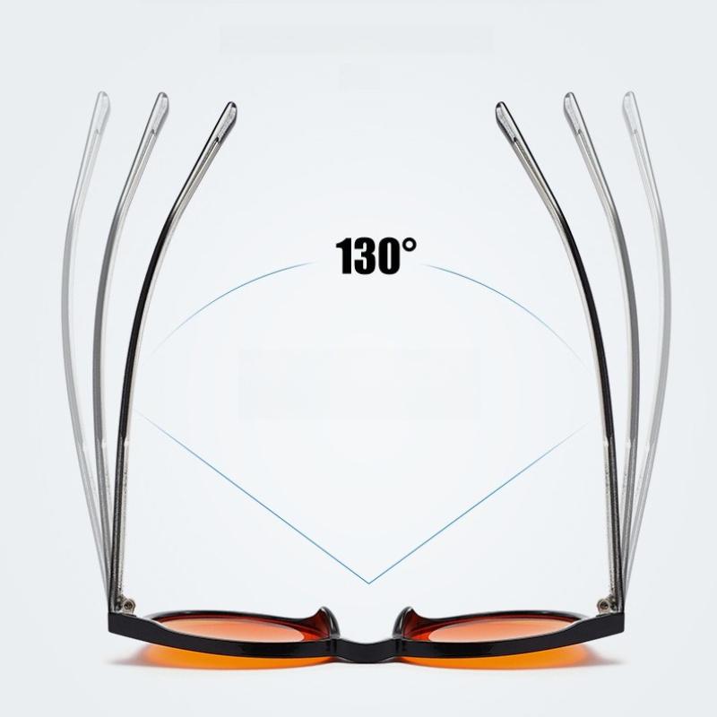 2026 New Anti-Blue Light Glasses Radiation Protection with Melatonin for Better Sleep TR90 Eyeglass Frames Wine Red Orange Lens