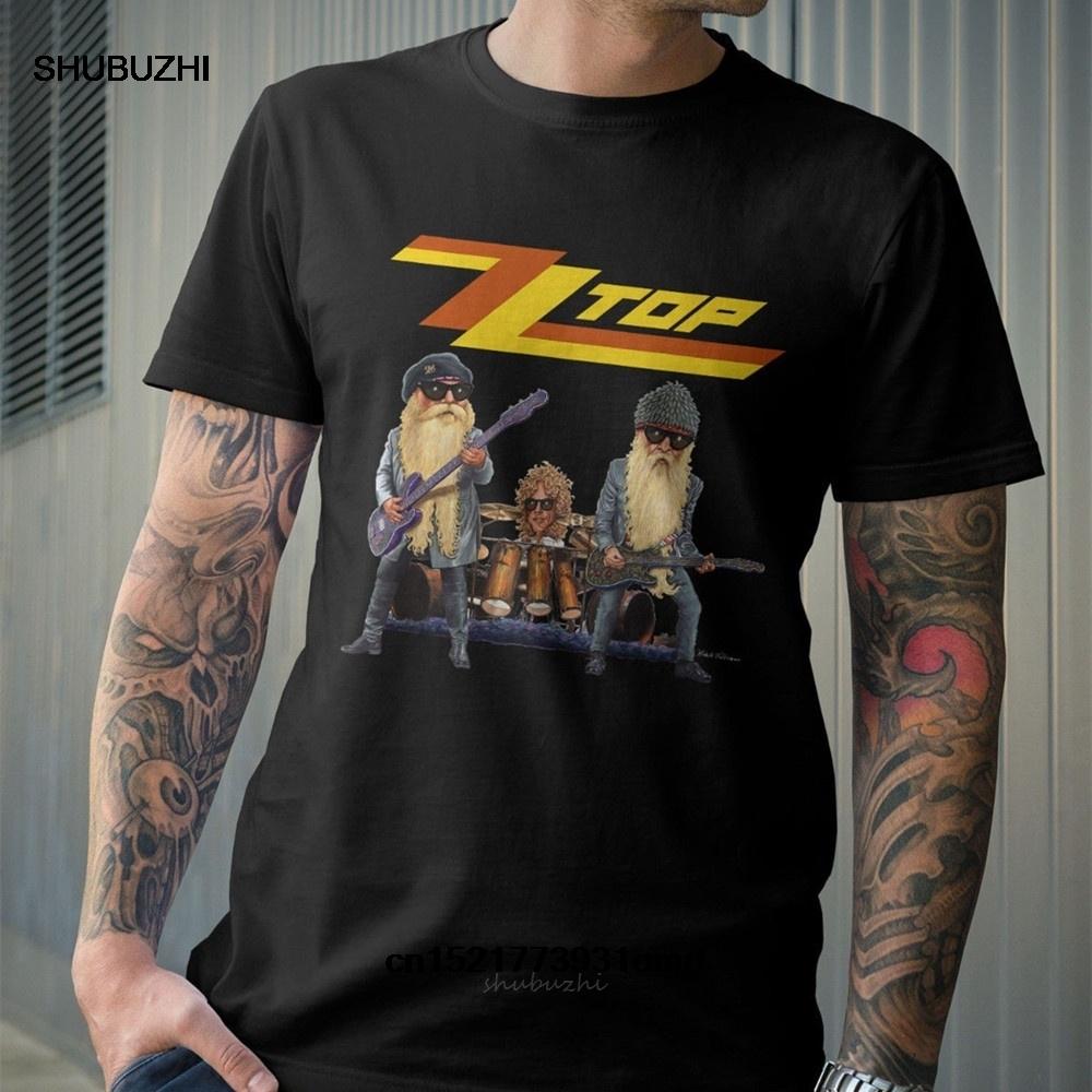 tshirt novelty tshirt women male brand Men T shirt Classic ZZ Top Rock Band funny teeshirt men summer cotton t shirt