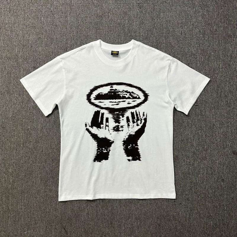 Cortez Phantom Letter Print Short Sleeve T-Shirt Couples Loose Fit Cotton Tee Teens Daily Wear