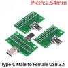1 шт. Type-C папа-мама USB 3.1 тестовая печатная плата адаптер тип C 24P 2,54 мм разъем для передачи данных кабель провода