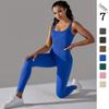Yoga Jumpsuit Summer Women Backless Sports Suit Seamless Gym Jumpsuits One Piece Bodysuit