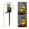 Led Solar Frog Stake Light Outdoor Waterproof Garden Decoration Solar Lawn Light for Patio Porch Landscape Solar Animals Lamp