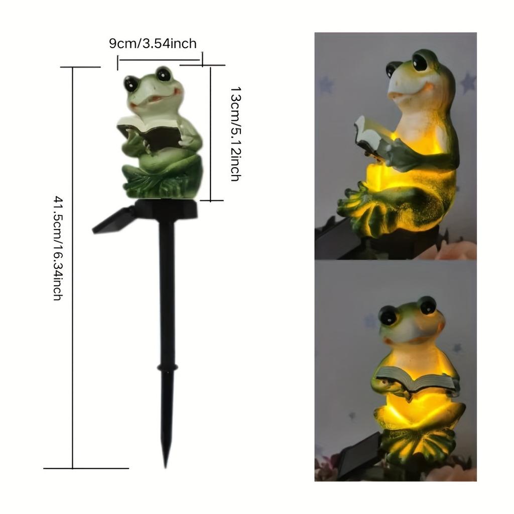 Led Solar Frog Stake Light Outdoor Waterproof Garden Decoration Solar Lawn Light for Patio Porch Landscape Solar Animals Lamp