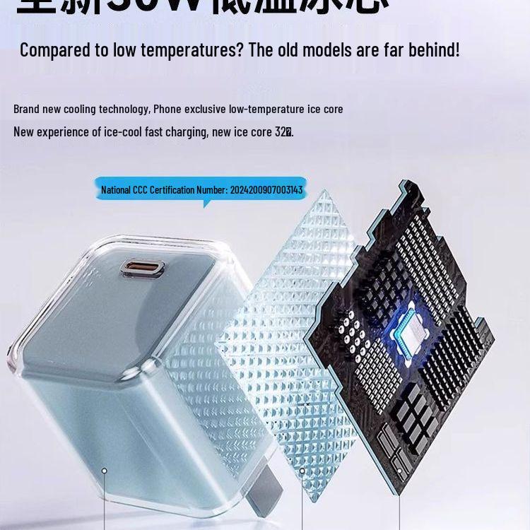 PD30W Gallium Nitride Charger for Apple 16/15 Pro Max/14 Plus - Compact Fast Charging Adapter