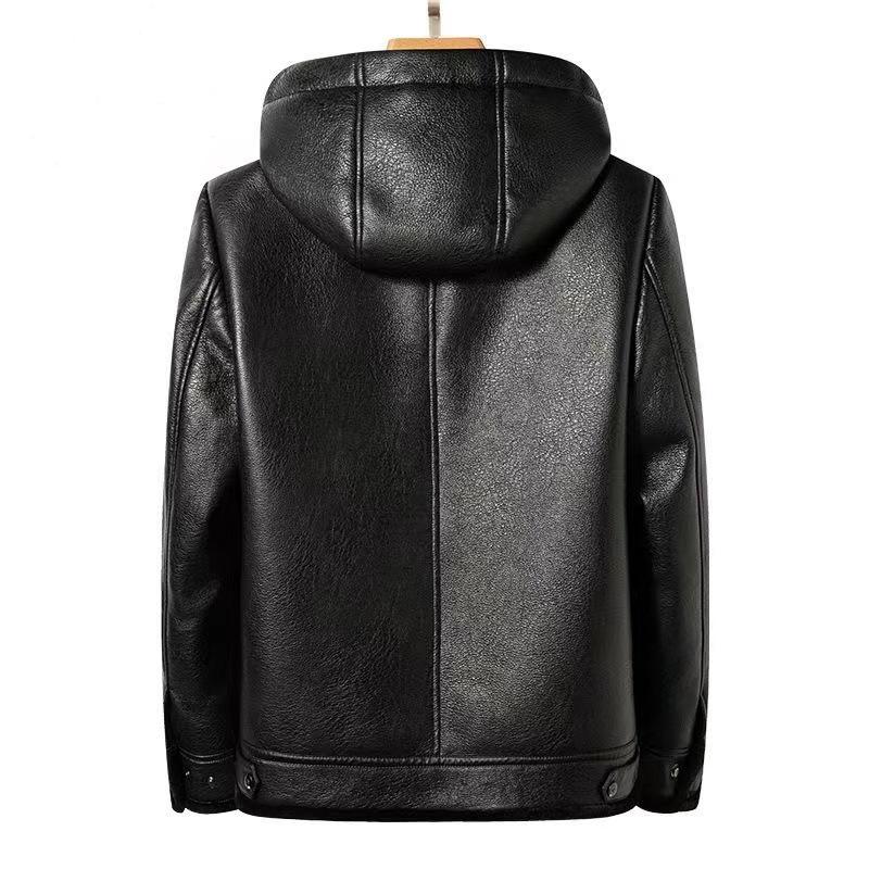 WTEMPO Плюшевые куртки средней длины с капюшоном на молнии, утолщенные куртки из искусственного меха для катания на лыжах, зимние теплые куртки из искусственной кожи, ветрозащитные, защищающие от холода, мужские куртки