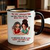 Ceramic Mug for Daughter Personalized Coffee Cup with Non-Slip Handle High-Temperature Fired Multi-Use Gift for Mother's Day Birthday