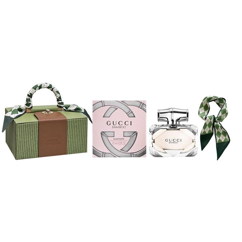 Gucci Bamboo Rhymes Туалетная вода Подарочный набор Цветочная туалетная вода EDT Подарок на день рождения Косметика Bamboo Rhythm Туалетная вода 75 мл + Лента