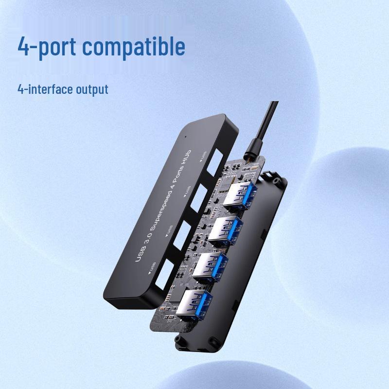 4-портовый USB 3.0 концентратор и док-станция: Быстрое чтение данных и высокоскоростная загрузка