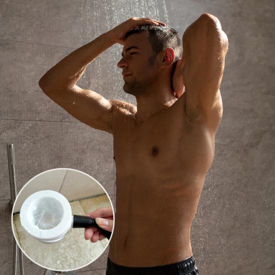 Shower Head Powerful Supercharging Hydromassage 360-Degree Ring Water Spray Spiral Nozzle Standard Thread All-round Cleaning Shower Head