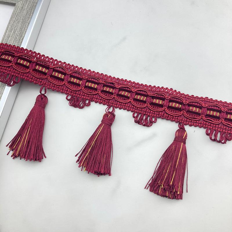 1M Tassel Lace Edging Trimming Ribbon Trim Handmade Fringe DIY Clothes Pillow Curtain Tablecloth Sofa Upholstery Decor Crafts