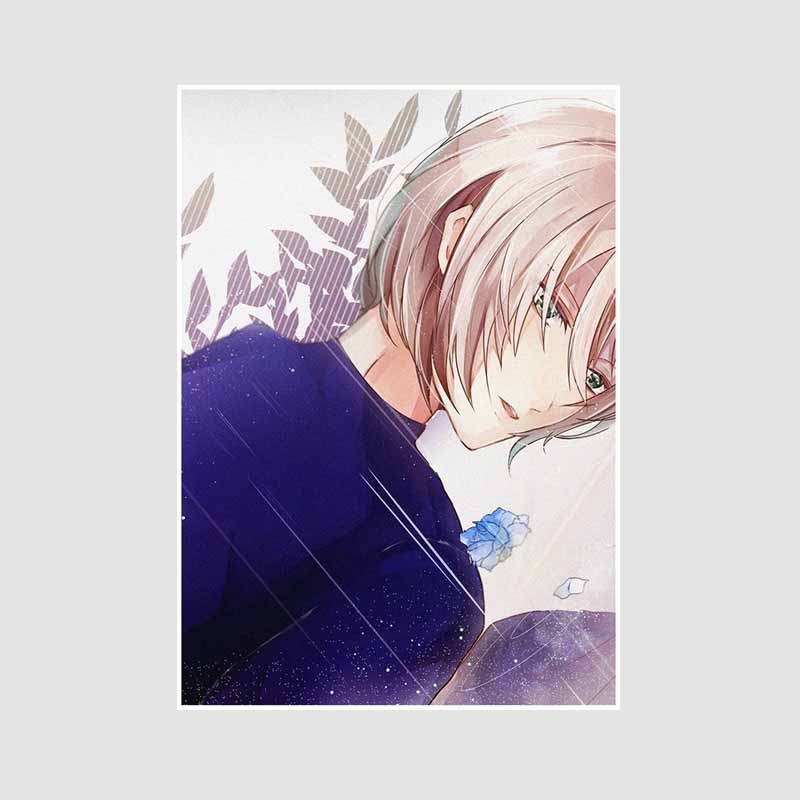 Vintage Sports Anime Yuri On Ice Posters and Prints White Paper Poster Wall Art Painting Home Decor Room Bar Decoration Pictures Interior Mural