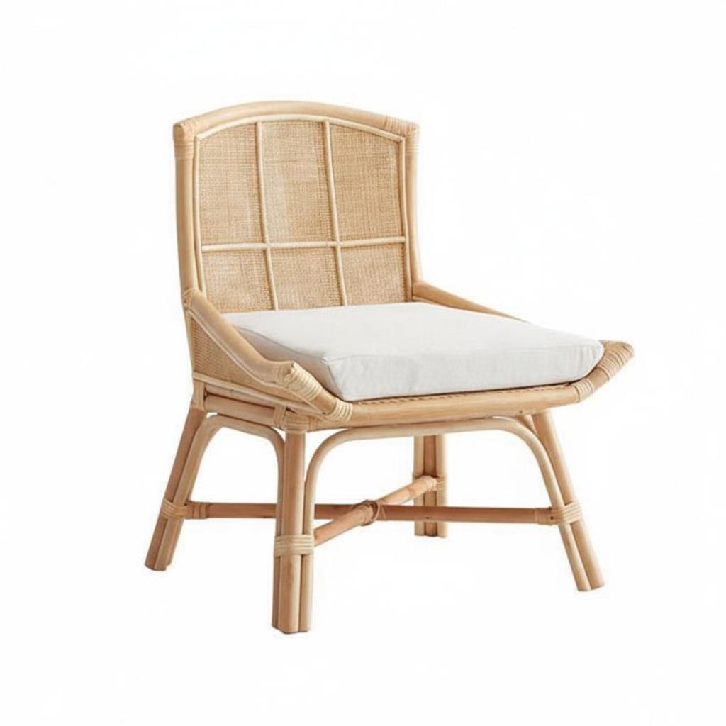 Woven Cane Spine Chair Vintage & Aesthetic Cane Spine Chair Rustic Attraction Leisurely Comfort for Residents, Balcony