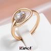 Kinel блестящее белое обручальное кольцо с цирконом для женщин, роскошное модное кольцо цвета розового золота