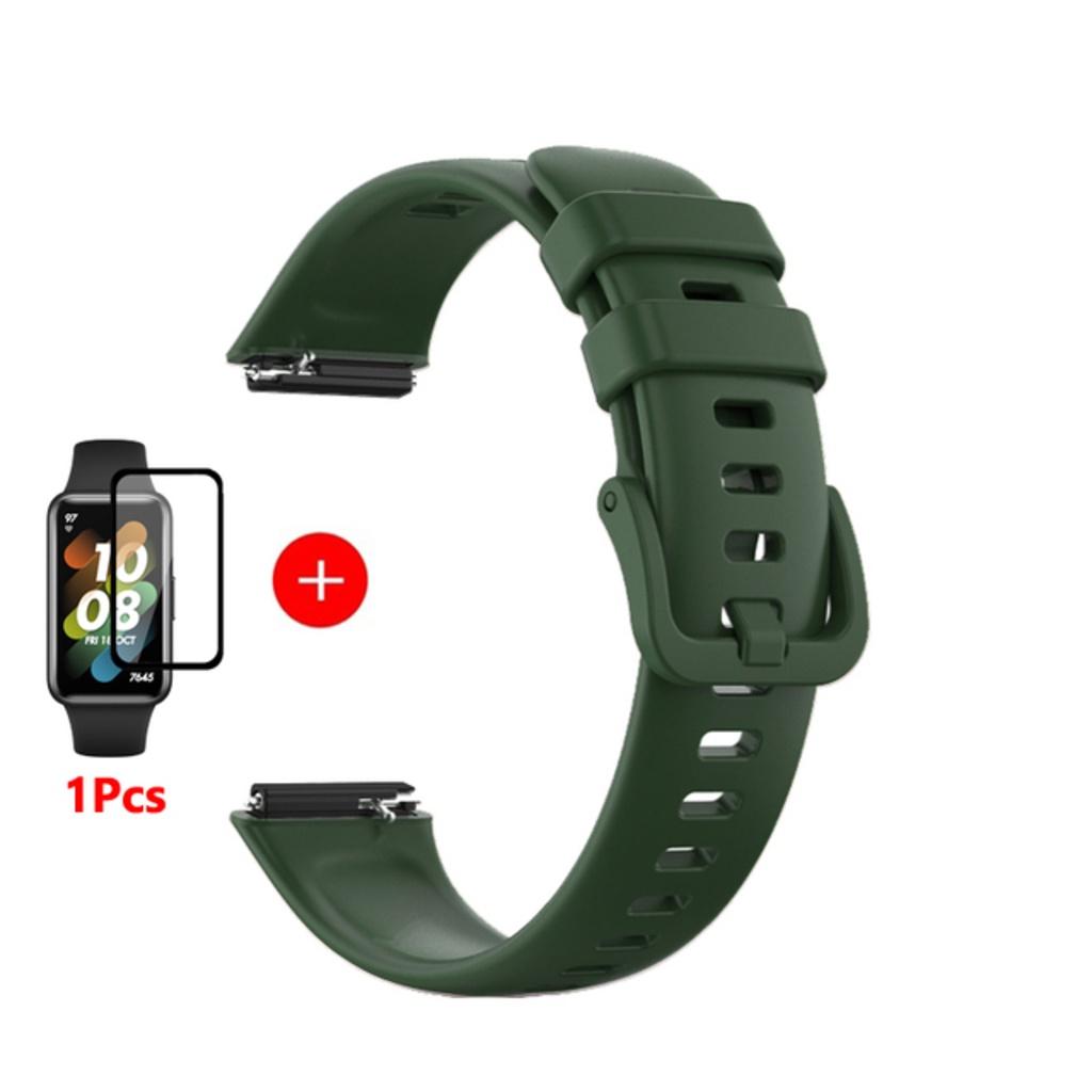 Силиконовый ремешок для Huawei Band 8 7 6/Honor Band 7 6, сменный браслет, ремень для браслета 8, защитная пленка для экрана