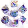 Liquid Core Quicksand Resin DND Dice, Sharp Edge Dungeons and Dragons Polyhedron Game Dice Set for Role Playing Games RPG Explorer Magic