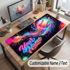 Decorative Artwork Theme Customized Mouse Pad Personalized Print Name Text Desk Mat For Home Office Table Decor