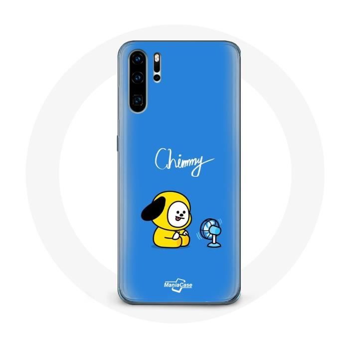 Чехол для Huawei P30 Bangtan BTS BT21 Chimmy Jimin Blue Background