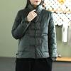 Этнический стиль ретро куртка на пуговицах женская маленькая литературная китайская стиль короткая среднего возраста мать зимнее пальто прилив