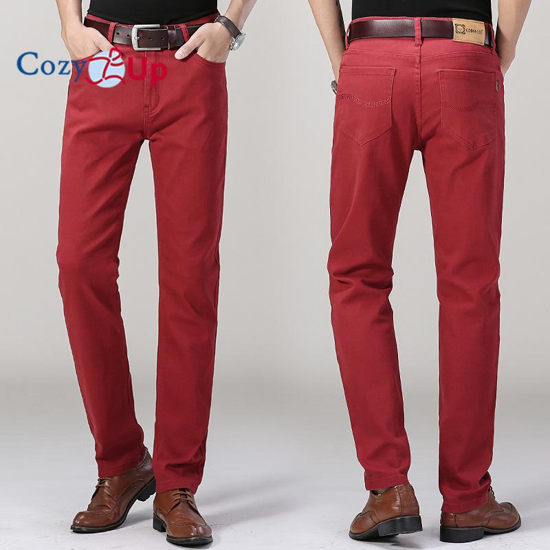 Уютные мужские джинсы Slim Fit Skinny Denim Stretch Tapered Jean Pants