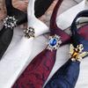 Мужская Деловая Пряжка для Галстука Кольцо-Зажим для Воротника с Кристаллами Император Кольцо-Зажим для Галстука Винтажное Кольцо-Зажим для Галстука Рыцарь Зажим-Брошь для Рубашки
